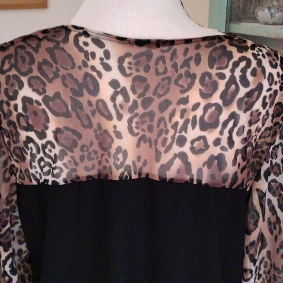 Animal Print and Black Top - Picture 7 of 9